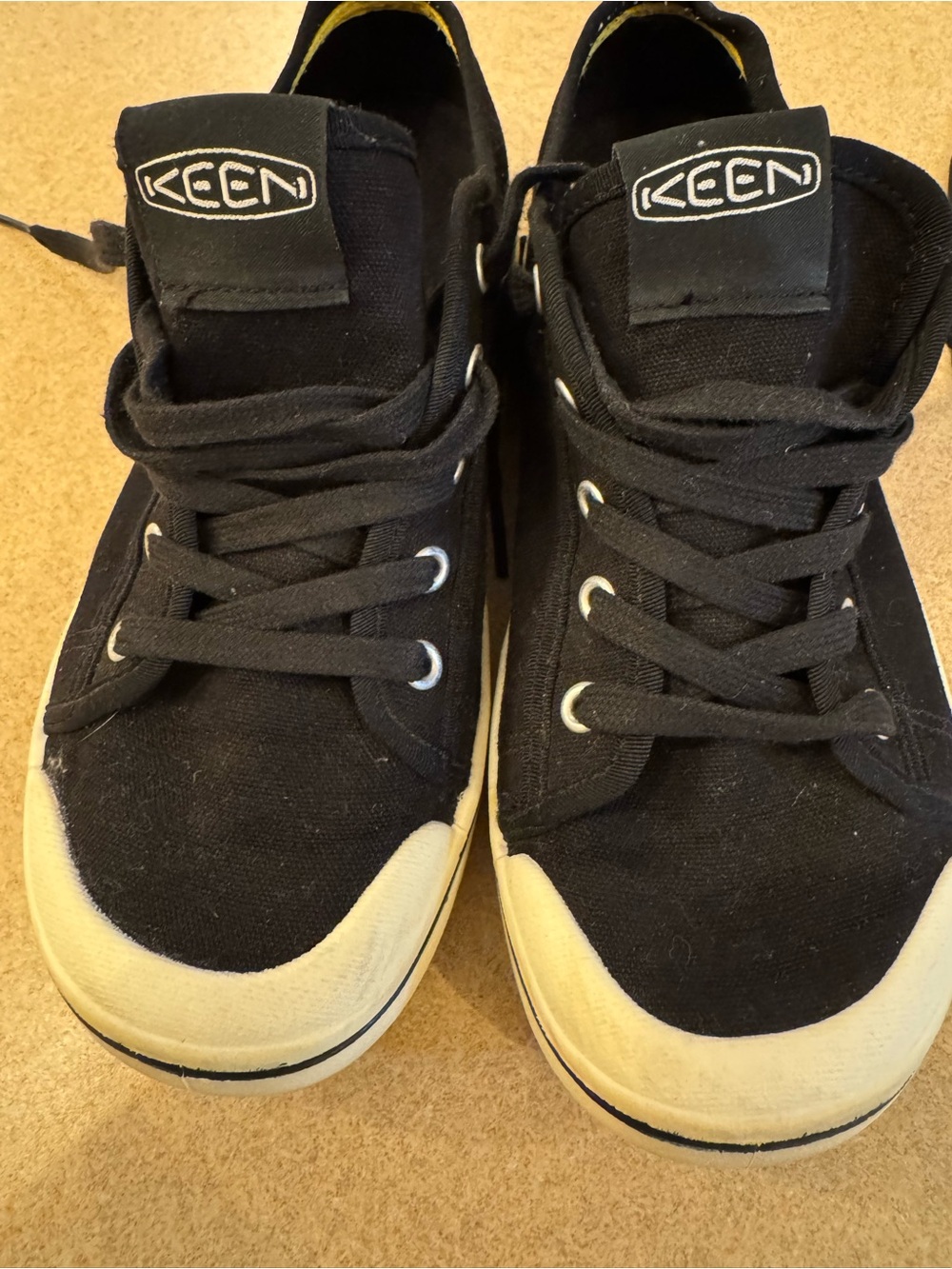 Keen Black Canvas Sneakers with White Toe - Picture 6 of 6
